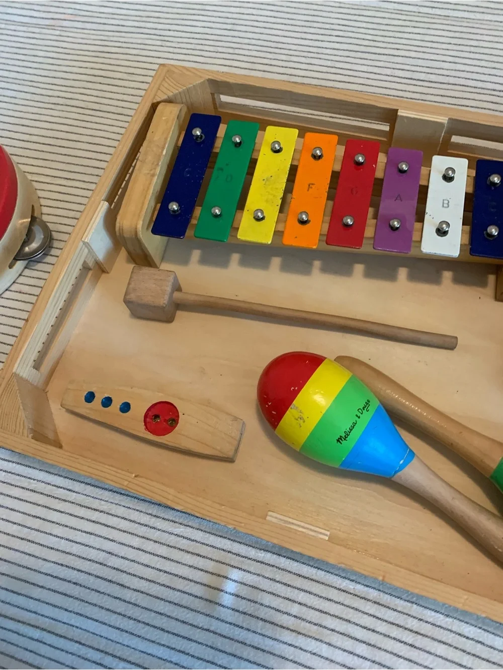 Melissa & Doug Multicolor Wooden Xylophone and Maracas Set